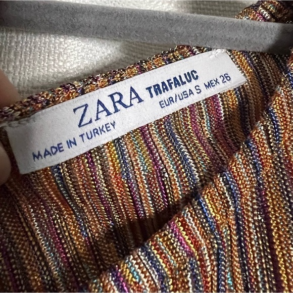 Zara Multi Color Keyhole Cutout Striped Romper Small - Picture 10 of 17